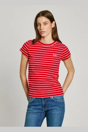 Pepe Jeans T-shirt prążkowany w paski