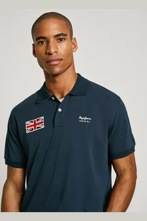 Pepe Jeans Koszulka polo piqué z wyszytym union jack