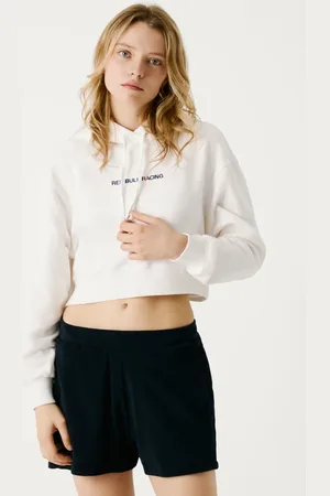 Pepe Jeans Bluza cropped z kapturem