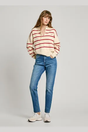 Pepe Jeans Jeansy taper fit high waist - violet