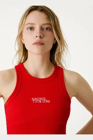 Pepe Jeans T-shirt w prążki bez rękawów