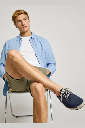 Pepe Jeans Sneakersy bluchery z jutowymi detaliami