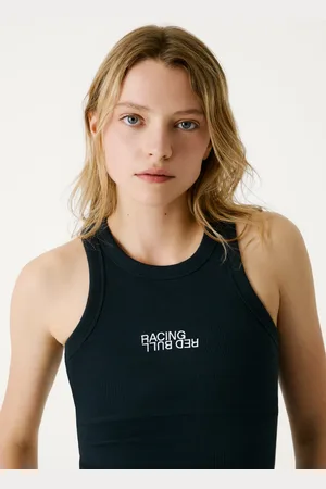 Pepe Jeans T-shirt w prążki bez rękawów