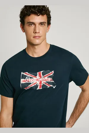 Pepe Jeans T-shirt z logo union jack regular fit