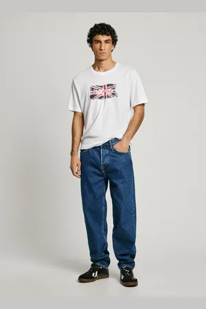 Pepe Jeans T-shirt z logo union jack regular fit