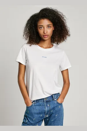 Pepe Jeans T-shirt z nadrukiem logo slim fit