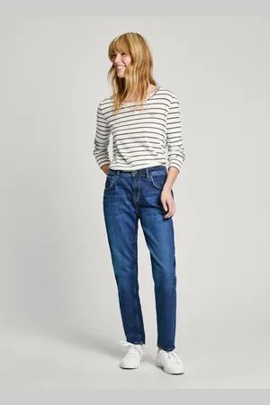 Pepe Jeans Jeansy taper fit high waist - violet