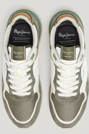 Pepe Jeans Sneakersy z mieszanki tkanin