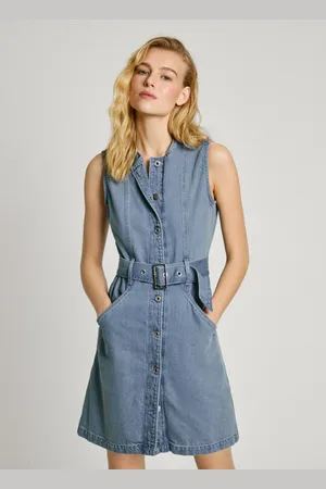 Pepe Jeans Sukienka jeansowa mini regular fit
