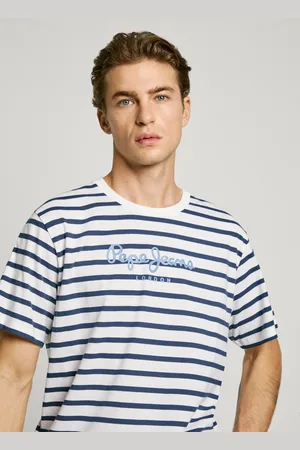 Pepe Jeans T-shirt w paski regular fit