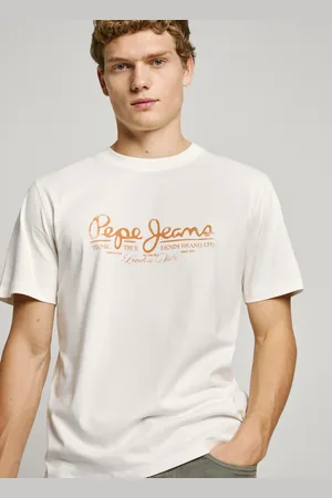 Pepe Jeans T-shirt z nadrukiem logo regular fit