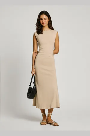 Pepe Jeans Sukienka midi drapowana