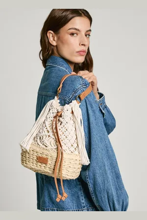 Pepe Jeans Makramowa torba z rafii