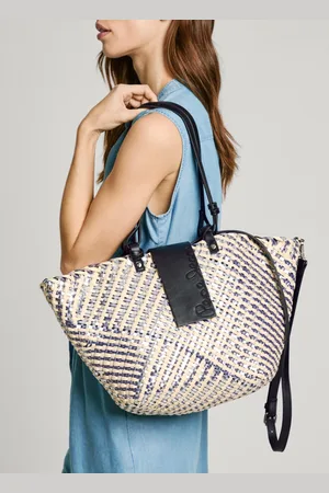 Pepe Jeans Pleciona torba tote na ramię