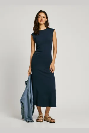 Pepe Jeans Sukienka midi drapowana