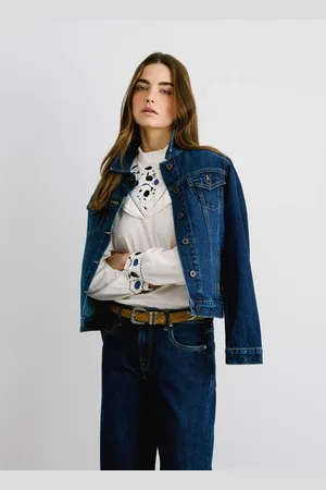 Pepe Jeans Popelinowa bluzka z haftowanymi detalami