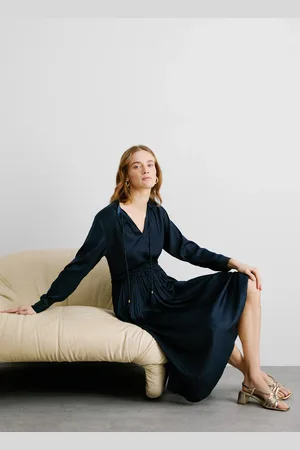 Pepe Jeans Satynowa sukienka maxi