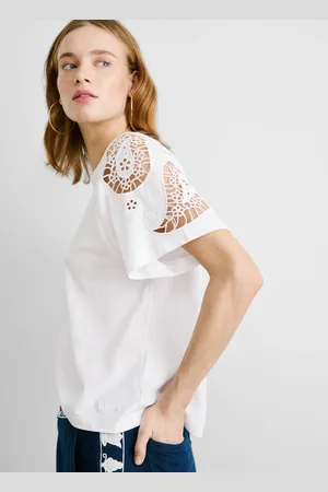 Pepe Jeans T-shirt z wyszywanymi rękawami