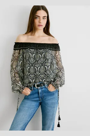 Pepe Jeans Szyfonowa bluzka z nadrukiem paisley