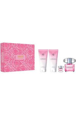 VERSACE Bright Crystal zestaw - woda toaletowa 90 ml + woda toaletowa 5 ml + balsam do ciała 100 ml + żel pod prysznic 100 ml