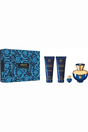 VERSACE Pour Femme Dylan Blue zestaw - woda perfumowana 100 ml + woda perfumowana 5 ml + balsam do ciała 100 ml + żel pod prysznic 100 ml