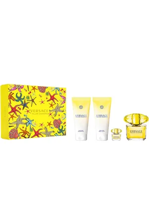 VERSACE Yellow Diamond zestaw - woda toaletowa 90 ml + woda toaletowa 5 ml + balsam do ciała 100 ml + żel pod prysznic 100 ml