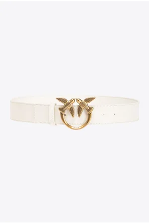 Pinko Szeroki skórzany pasek Love Birds 4cm