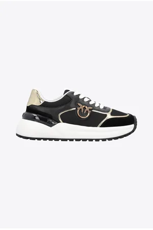 Pinko Buty sneakersy z logo i lustrzanymi detalami