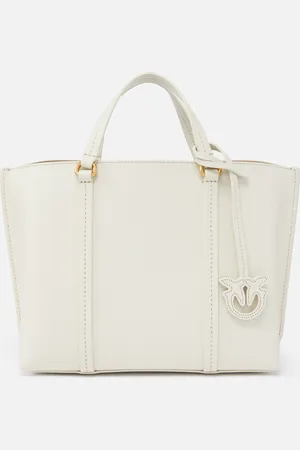 Pinko Torebka Shopper z międlonej skóry