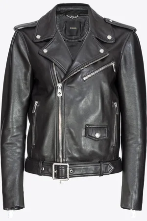 Pinko Kurtka biker z miękkiej nappy