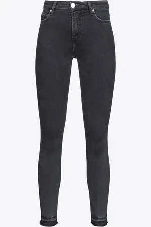 Pinko Dżinsy skinny obcisłe z czarnego denimu