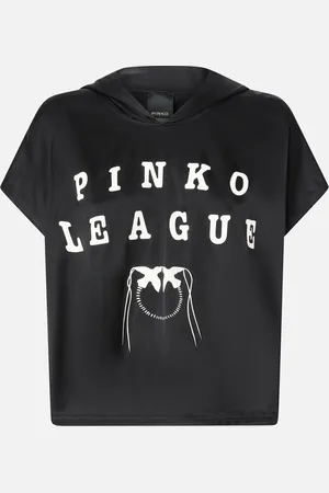 Pinko Bluzka z kapturem i nadrukiem League