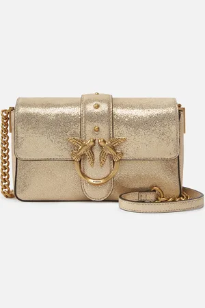 Pinko Mała torebka na ramię Mini Love Bag z brokatowego zamszu