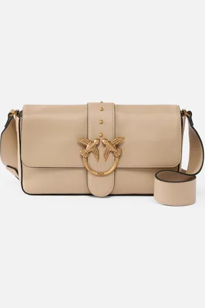 Pinko Miękka duża torebka na ramię Love Bag ze skóry