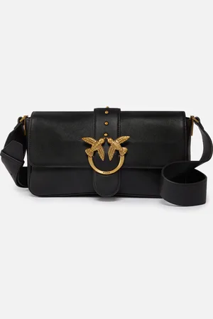 Pinko Miękka duża torebka na ramię Love Bag ze skóry