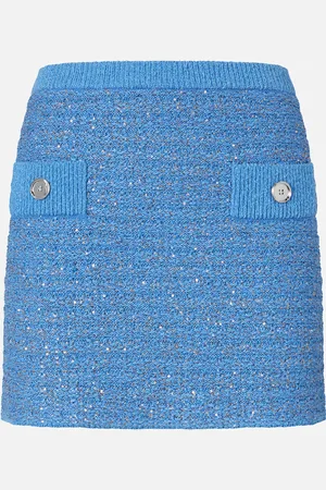 Pinko Spódniczka mini z plecionki z cekinami