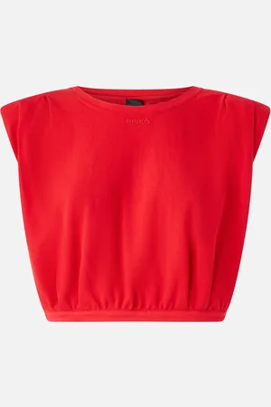 Pinko Krótki top bez rękawów wykonany w 100% z bawełny