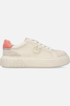 Pinko Sneakersy na platformie i z kolorowym zapiętkiem