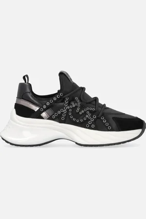 Pinko Sneakersy Ariel sznurowane z kryształkami