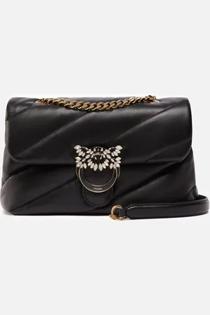 Pinko Quilted Love Bag Puff shoulder bag with jewel buckle Galleria
