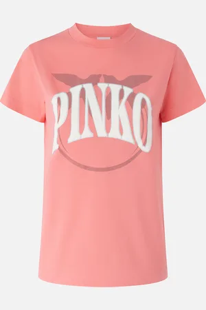 Pinko T-shirt z logo i ptaszkami