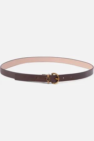 Pinko Dwustronny cienki skórzany pasek 2cm