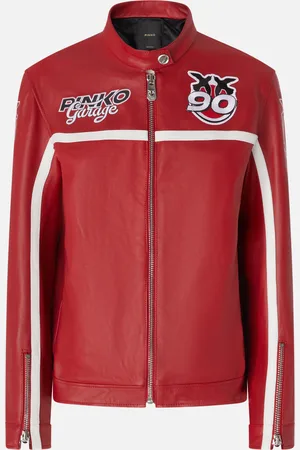 Pinko Skórzana kurtka biker racing
