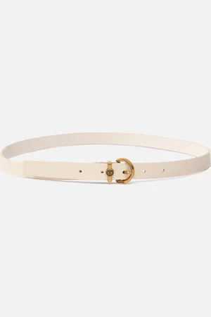 Pinko Dwustronny cienki skórzany pasek 2cm