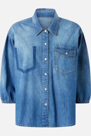 Pinko Three-quarter sleeve denim shirt