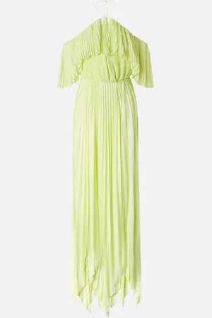 Pinko Long formal dress in light pleated jersey