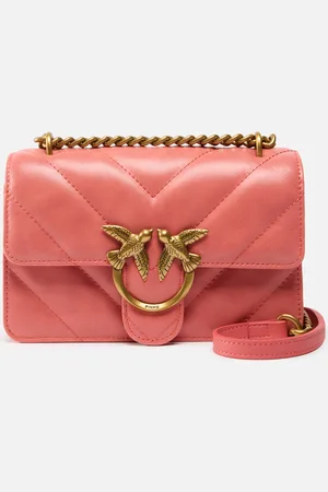 Pinko Mała torebka na długim pasku Love Bag z postarzanej skóry