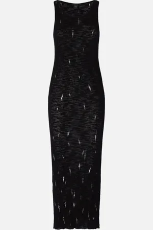 Pinko Long dress in light knit with tears