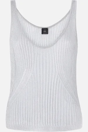 Pinko Transparent knitted tank top