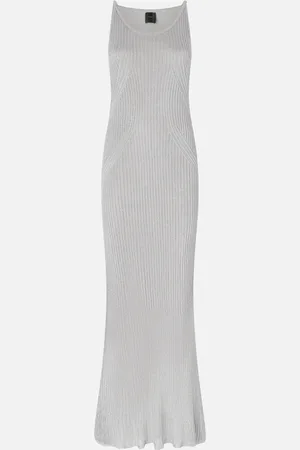 Pinko Sleeveless dress in metallic ribbed knit